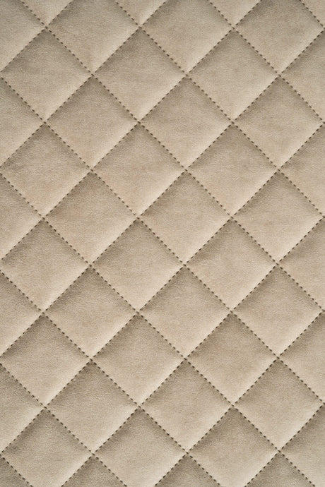 Varm dynbeige Uttario velvet 3D – quiltad velour med solfjädersmönster (bild 2 av 3)