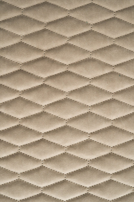 Varm dynbeige Uttario velvet 3D – quiltad velour med bladmönster (bild 2 av 3)
