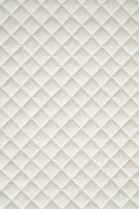 Mjuk pärlvit Uttario velvet 3D – quiltad velour med rutmönster (bild 2 av 3)