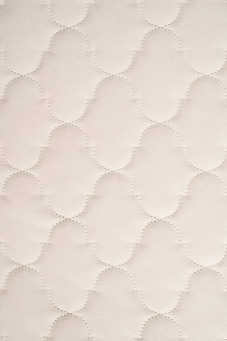 Mjuk pärlvit Uttario velvet 3D – quiltad velour med bubbelmönster (bild 2 av 3)