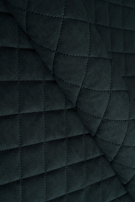 Mörk grafitsvart Uttario velvet 3D – kviltad velour med solfjädersmönster (bild 1 av 3)