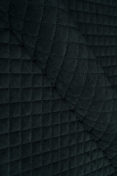 Mörk grafitsvart Uttario velvet 3D – kviltad velour med rutmönster (bild 1 av 3)