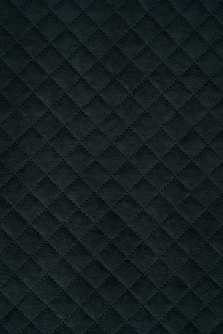 Mörk grafitsvart Uttario velvet 3D – kviltad velour med rutmönster (bild 2 av 3)