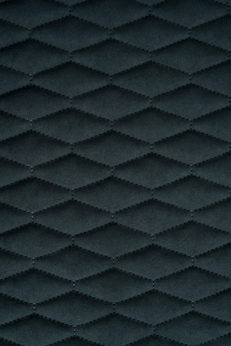 Mörk grafitsvart Uttario velvet 3D – kviltad velour med bladmönster (bild 2 av 3)
