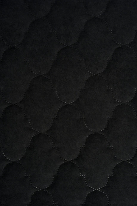 Mörk grafitsvart Uttario velvet 3D – kviltad velour med bubbelmönster (bild 2 av 3)