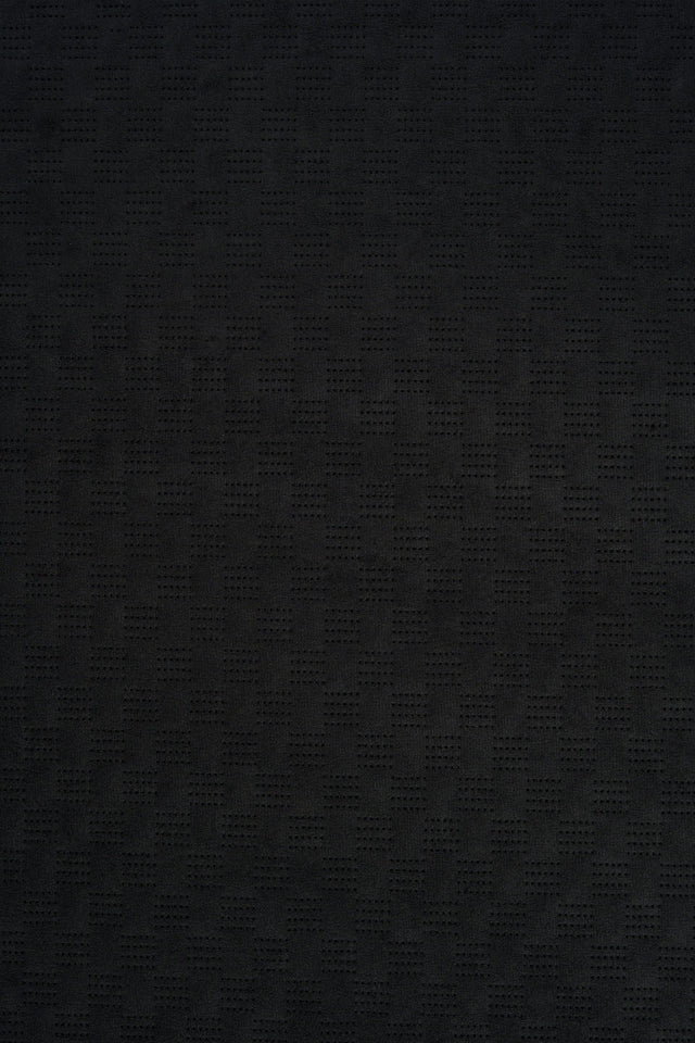 Mörk grafitsvart Uttario velvet 3D – kviltad velour med fint vågmönster (bild 1 av 2)