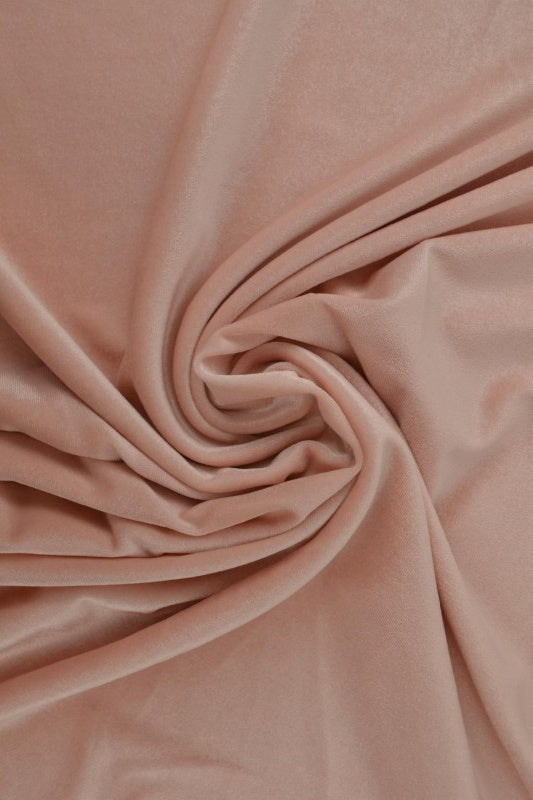 Ljus rosa velour med stretch – mjuk stickad kvalitet (bild 1 av 6)