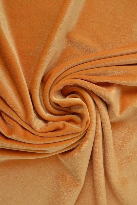 Currygul velour med stretch – mjuk stickad kvalitet (bild 1 av 6)