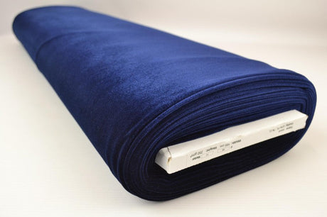 Navyblå velour med stretch – mjuk stickad kvalitet (bild 2 av 6)